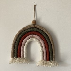 Arc en ciel en macramé