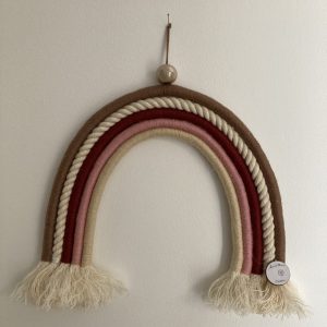Arc en ciel en macramé