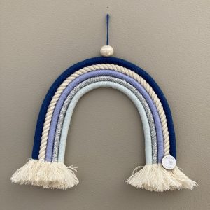 Arc en ciel en macramé