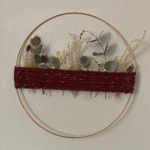 Cercle de fleurs séchées
